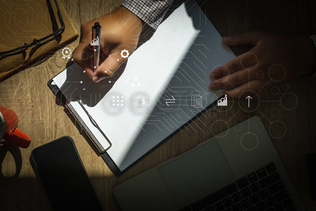 digital marketing media new startup project Brainstorming business Team digital marketing media in...