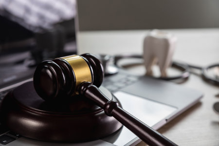 law doctor concept Judge law medical pharmacy compliance Health care business rules dental insurance teeth equipment medical pharmacy care healthy conceptの写真素材