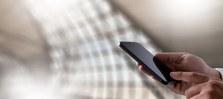 Businessmen use smartphones to find online Search Engine Optimization for Analysis SEO Concept Information Technology Data Marketing on the Internet Digital Display Research Cyberspace SEOの写真素材