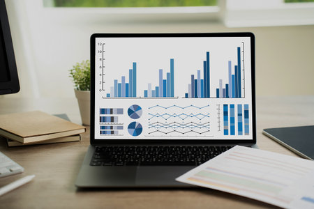 work hard Data Analytics Statistics Information Business Technology.の写真素材
