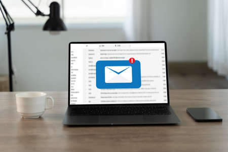 Mail Communication Connection message to mailing contacts phone Global Letters Concept