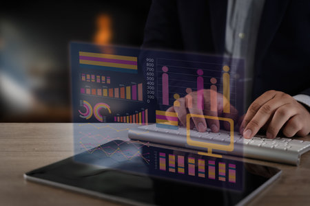 Marketing automation system optimizing global client connections through intelligent network strategies, deep learning, and innovative AI solutions for finance, investment, and service growth.の写真素材