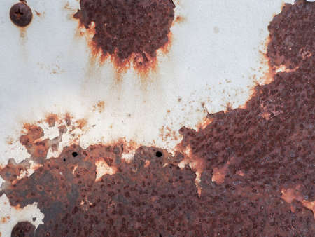 The scenery of a rusty metal wall, old metal sheet and corrosion Texture