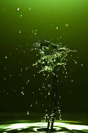close up  water drop collisionの写真素材
