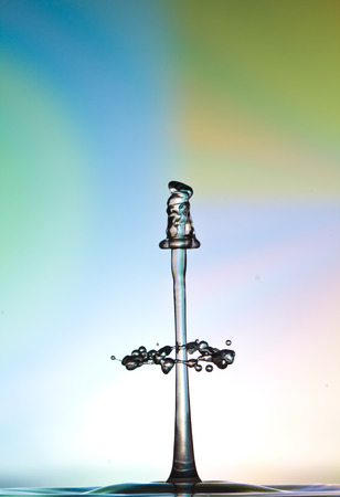 close up  water drop collisionの写真素材