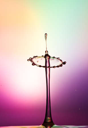 close up  water drop collisionの写真素材