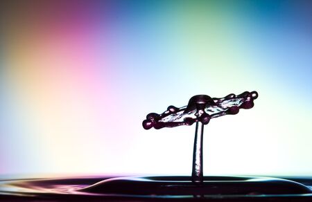 close up  water drop collisionの写真素材