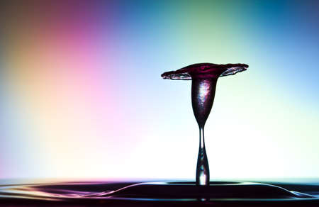 close up  water drop collisionの写真素材