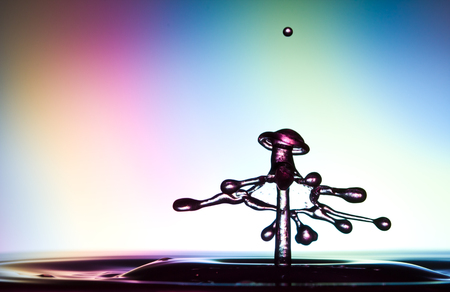 close up  water drop collisionの写真素材