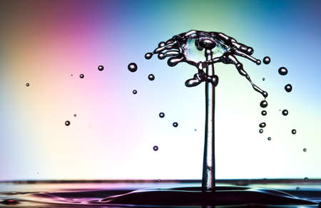 close up  water drop collision