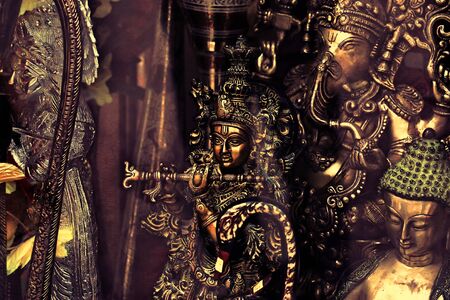 statue of the god in showcase