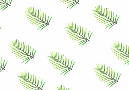 Tropical palm leaves seamless patternのイラスト素材