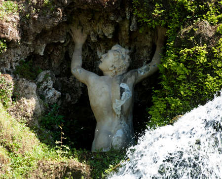 Statue in Grottoの写真素材
