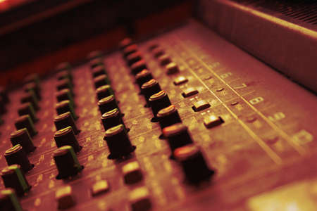 Mixing board close up