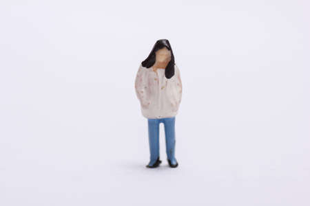 miniature figurine of people standingの写真素材