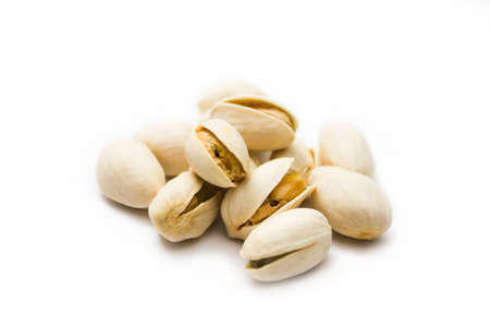 pistachios nuts isolatedの写真素材