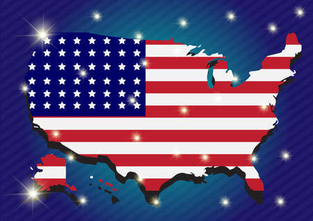 United states vector mapのイラスト素材