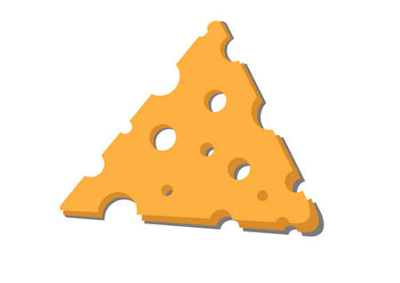 cheese on a white backgroundのイラスト素材