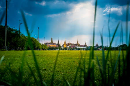 Temple of the Emerald Buddha complex, Bangkok, Thailandの写真素材