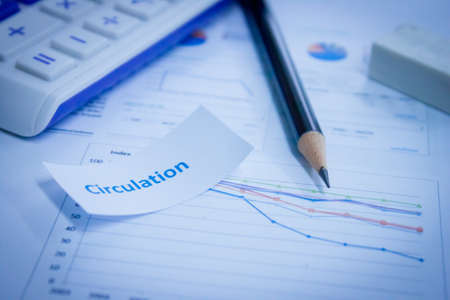 Showing business and financial report. Accounting