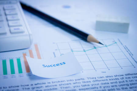 Showing business and financial report. Accountingの写真素材