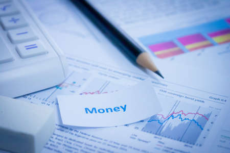 Showing business and financial report. Accounting