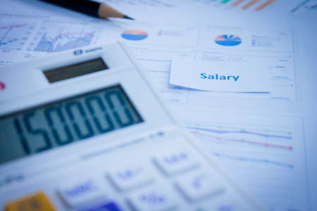 Showing business and financial report. Accounting
