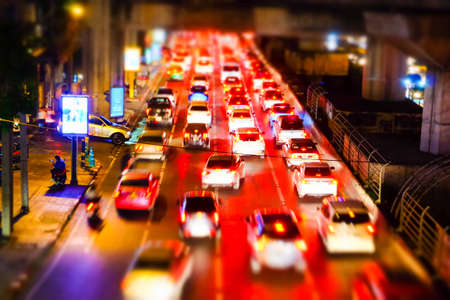 Traffic At Sathorn road In Bangkok Thailand
