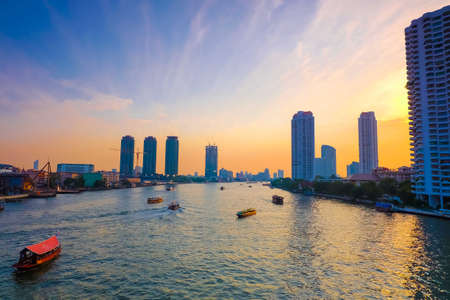 view on Taksin Bridge, thailand.のeditorial素材