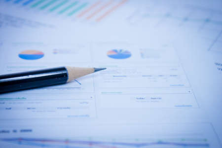 Showing business and financial reportの写真素材