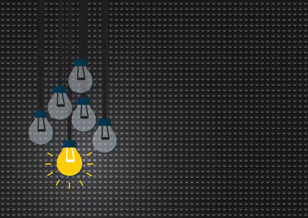 Lamp on a black background