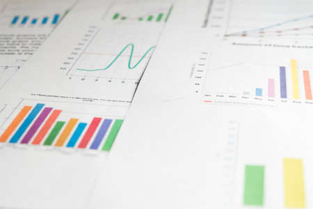 business chart showing financial successの写真素材