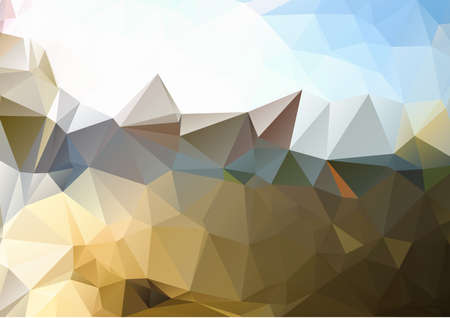 Polygonal blue gold backgroundのイラスト素材