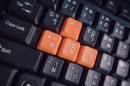 Black keyboard close upの写真素材