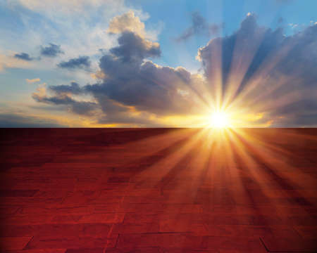 Burning Sunsetの写真素材