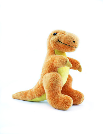 dinosaur doll On a white backgroundの写真素材