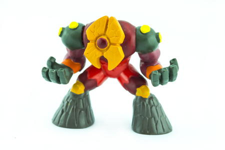Monster model on White background