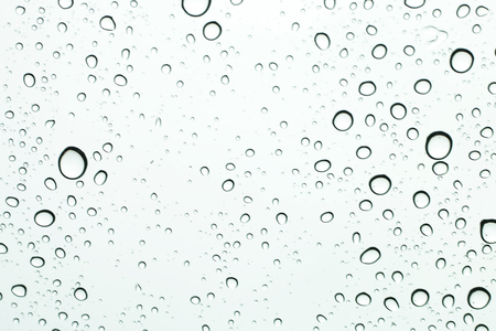 Background of water drops on glassの写真素材