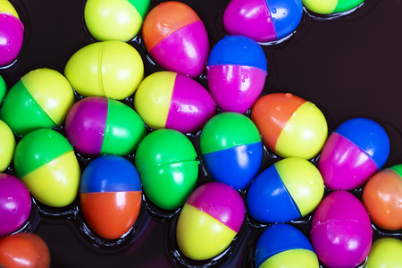 Plastic capsule floating colorful for sweepstakesの写真素材