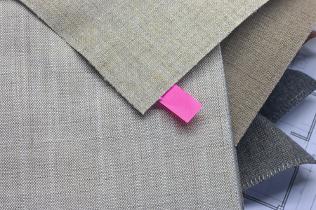 Choose fabric samples for home interior decoration