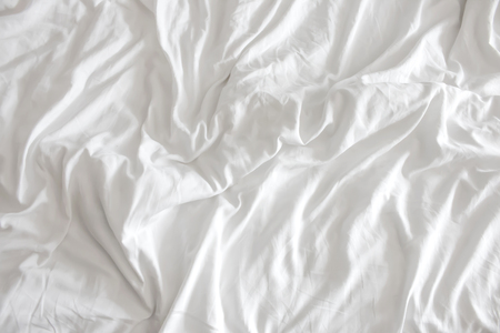 Close up of bedding sheets with copy spaceの写真素材