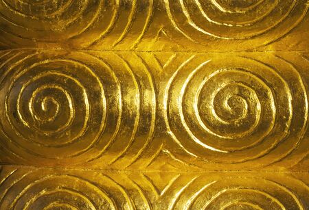 Gold background or textures and shadows, old walls and scratchesの写真素材