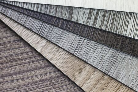 PVC Polymer Vinyl sample for customers to choose the floor design within the copy spaceの写真素材