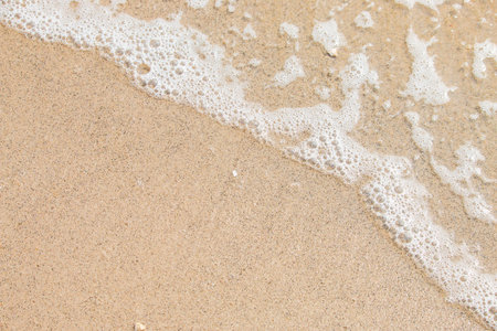 soft wave of the sea on the sandy beach