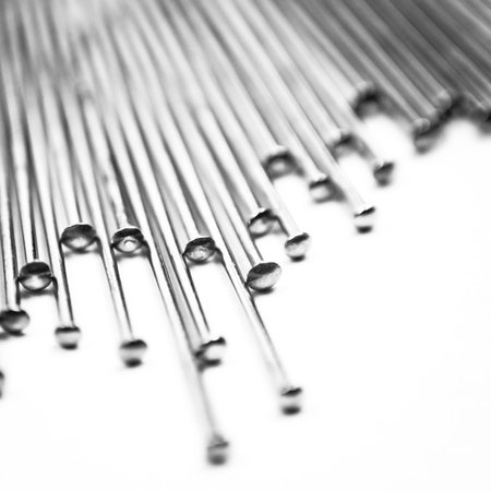 pushpins macro isolated on white. office concept backgroundの写真素材