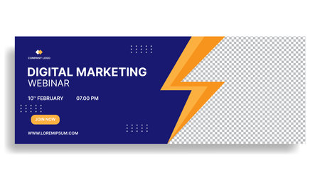 digital marketing social media cover design template.vector illustrationのイラスト素材