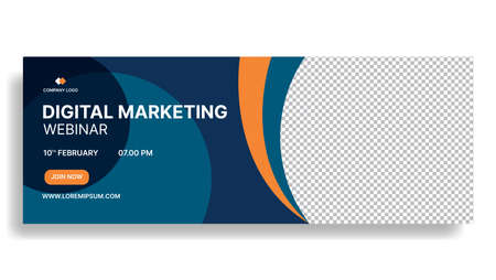 digital marketing social media cover design template.vector illustrationのイラスト素材