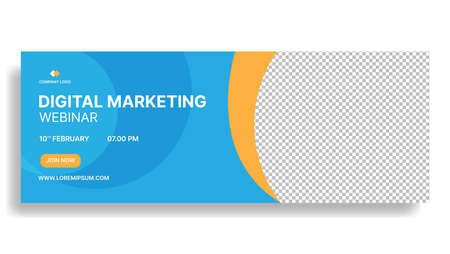 digital marketing social media cover design template.vector illustrationのイラスト素材