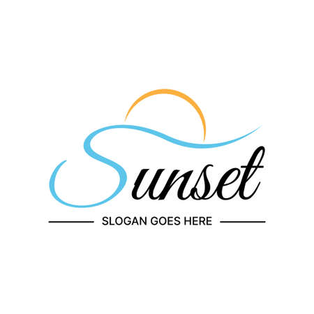 typography logo design template.vector illustrationのイラスト素材