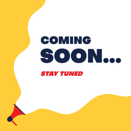 coming soon banner or poster design. vector illustrationのイラスト素材